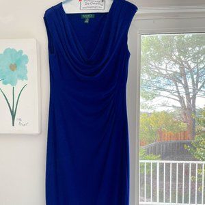 Ralph Lauren Royal Blue Cocktail Dress Size 10